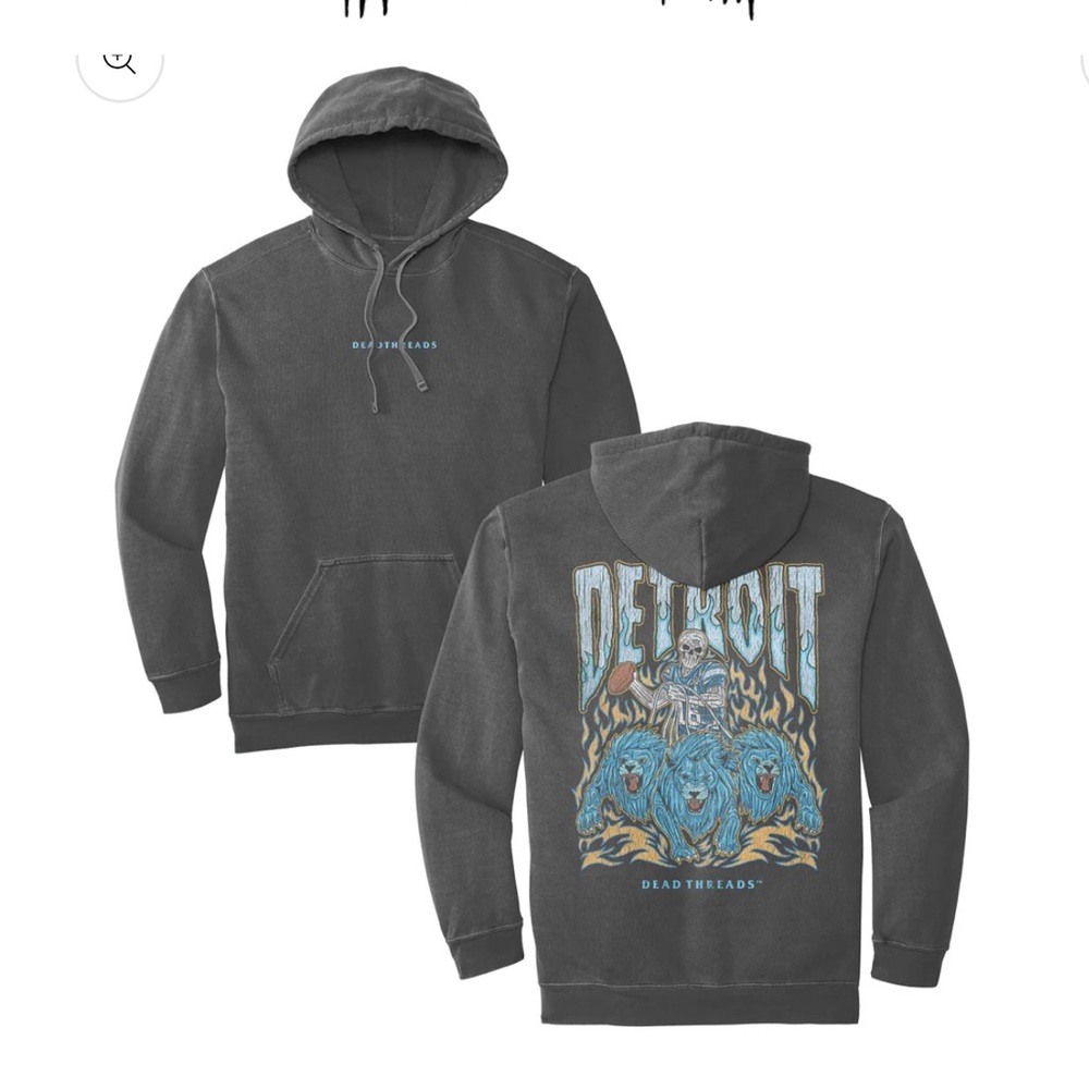 Dead Threads Detroit Lions Football Hoodie Size Medium - Brand New